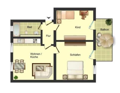 Foto - 3 Zimmer Etagenwohnung zur Miete in Bielefeld