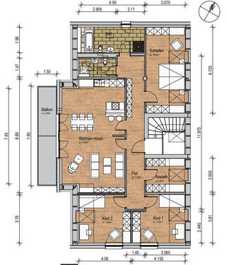 Foto - 4 Zimmer Dachgeschoßwohnung in Gülzow-Prüzen