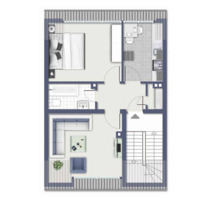 Helle 2-Zimmer Dachgeschosswohnung in Köln Deutz am RHEIN!