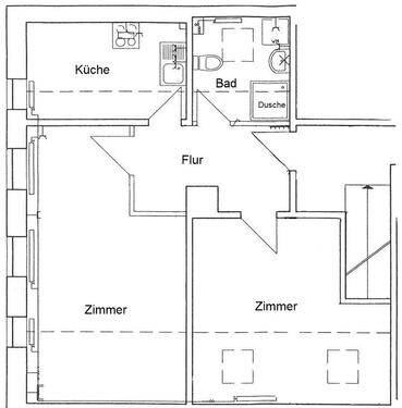 Foto - 2 Zimmer Dachgeschoßwohnung zur Miete in Parchim