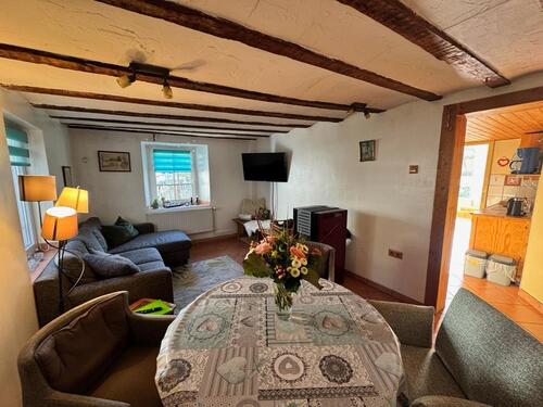 Foto - Knusper Fachwerk Ferienhaus in der Eifel, mit eingezäunten Garten