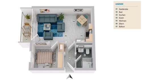 Foto - 2ZKB Wohnung Kernsaniert - 225.000,00&nbsp;EUR Kaufpreis, ca.&nbsp; 45,00&nbsp;m&sup2;