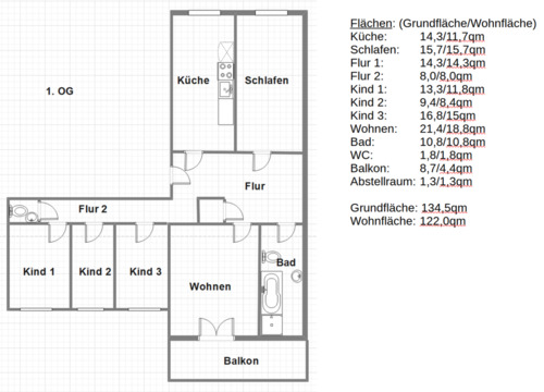 Foto - 5 Zimmer Etagenwohnung zur Miete in Hollenstedt