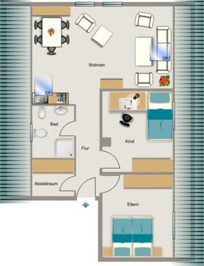 Foto - 2.5 Zimmer Dachgeschoßwohnung zur Miete in Duisburg