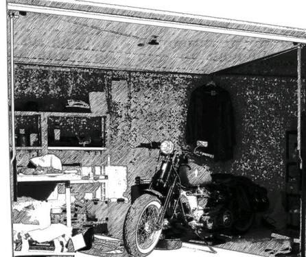 Foto - Motorrad Unterstellt- Einstellmöglichkeit in Garage