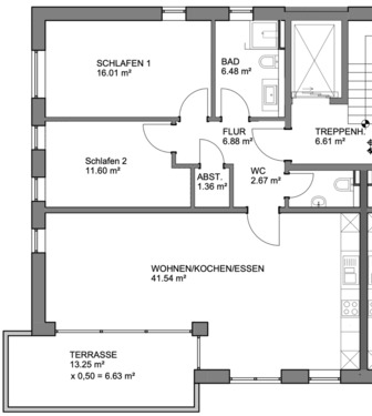Foto - 3 Zimmer Etagenwohnung zur Miete in Saarburg