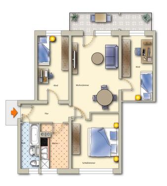 Foto - 4 Zimmer Etagenwohnung zur Miete in Freiberg