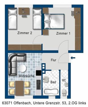 Foto - Etagenwohnung in Offenbach am Main zur Miete