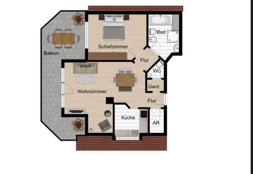 Foto - Lichtdurchflutete vollmöblierte DG Wohnung zur Untermiete