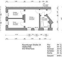 2 Raum Wohnung im Hinterhaus, EG in der Naumburger Straße 34 Weiß - Weißenfels