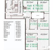Große Wohnung zur WG Gründung - 1.900,00&nbsp;EUR Kaltmiete, ca.&nbsp; 200,00&nbsp;m&sup2; in Münster (PLZ: 48155) Münster-Südost