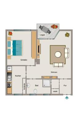 Foto - 2.5 Zimmer Etagenwohnung zur Miete in Essen