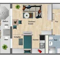 1-Raum-Wohnung mit Balkon in Zeulenroda-Nord - Zeulenroda-Triebes