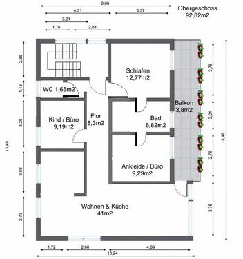Foto - Wohnung in Lichtenberg zu vermieten OG 92,82m2
