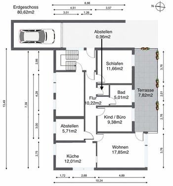 Foto - Wohnung in Lichtenberg zu vermieten EG 80,62m2