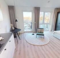 Koffer packen und einziehen: Modernes 1-Zimmer-Apartment mit geschmackvoller Möblierung, EBK und BALKON direkt an der Spree - Berlin Treptow-Köpenick