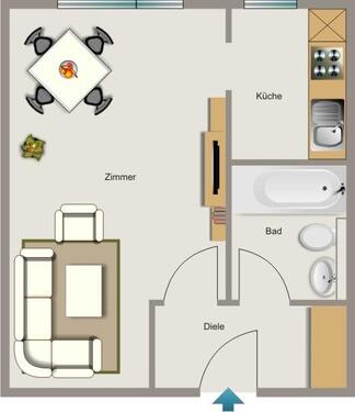 Foto - 1.5 Zimmer Etagenwohnung zur Miete in Dortmund