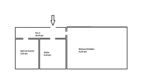 Foto - Charmante 1-Zimmer-Wohnung im ersten Stock im Grünen