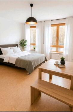 Foto - Helle möblierte 1-Zimmer-Wohnung mit Einbauküche & Balkon