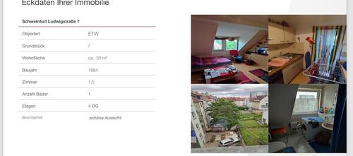 Foto - 1 Zimmer Etagenwohnung zum Kaufen in Schweinfurt