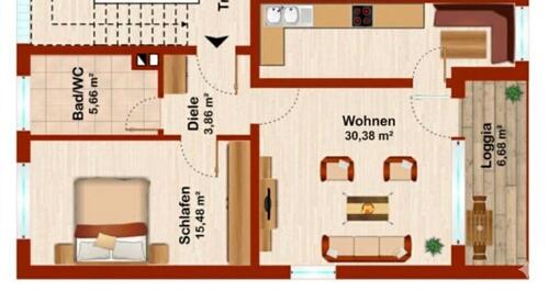 Foto - 2 Zimmer Etagenwohnung zur Miete in Gochsheim