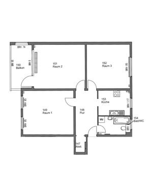 Foto - Frisch renovierte 3-Zimmer-Wohnung in grüner Gartenanlage