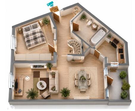 Foto - 2.5 Zimmer Maisonettenwohnung in Taufkirchen