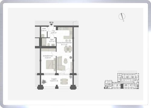 Foto - 2 Zimmer Etagenwohnung zur Miete in Mittweida
