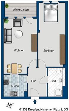 Foto - 2 Zimmer Etagenwohnung zur Miete in Dresden