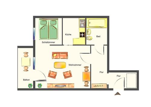 Foto - Charmante 1,5 Zimmer-Wohnung mit Balkon in Eisenberg (Thr.)