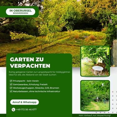 Foto - Gartengrundstück zu verpachten - 160,00&nbsp;EUR Kaltmiete, ca.&nbsp; 0,00&nbsp;m&sup2;