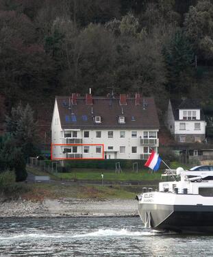 Foto - Kauf: 4 ZKB EBK 75+ qm direkt am Rhein - unverbauter Rheinblick