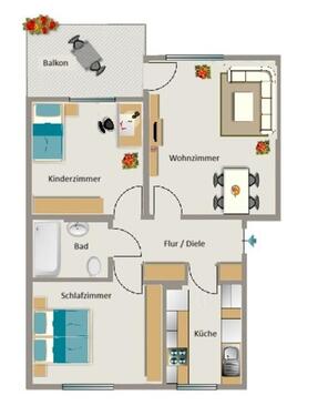 Foto - 3.5 Zimmer Erdgeschoßwohnung zur Miete in Herten