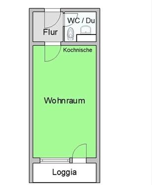 Foto - 1-Zimmer-Wohnung zur Nachmiete - 288,00&nbsp;EUR Kaltmiete, ca.&nbsp; 26,00&nbsp;m&sup2;