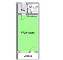 1-Zimmer-Wohnung zur Nachmiete - 288,00&nbsp;EUR Kaltmiete, ca.&nbsp; 26,00&nbsp;m&sup2; in Strausberg (PLZ: 15344)
