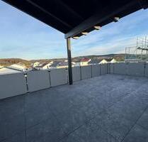 Luxus 2-Zimmerwohnung im 2.OG in Satteldorf mit großer Dachterrasse