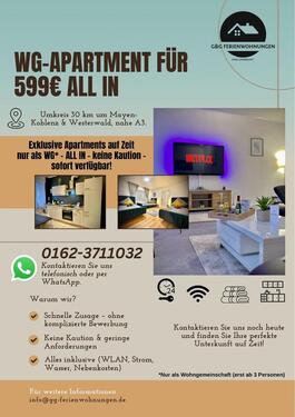 Foto - WG Wohnung ab 599€ ALL IN 