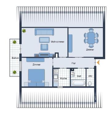 Foto - 3 Zimmer Dachgeschoßwohnung in Giengen an der Brenz