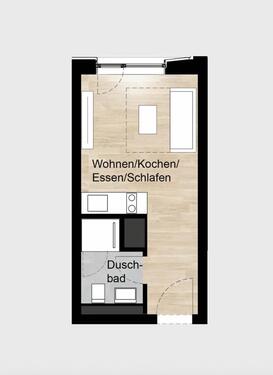 Foto - 1 Zimmer Wohnung Möbeliert Nürnberg Seetor Ostendstr. 121 -Seetor