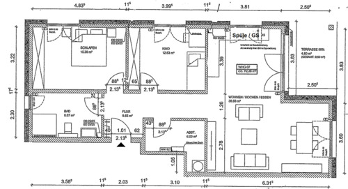 Foto - 3 Zimmer Etagenwohnung zur Miete in Barsinghausen