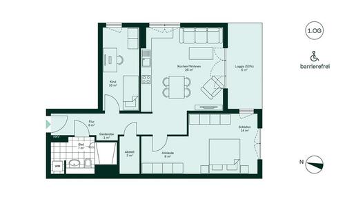 Foto - 3 Zimmer Etagenwohnung zur Miete in Köln