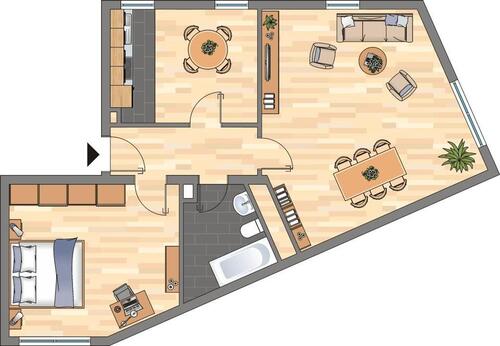 Foto - Helle 2-Zimmer-Wohnung in Duisburg Beeckerwerth