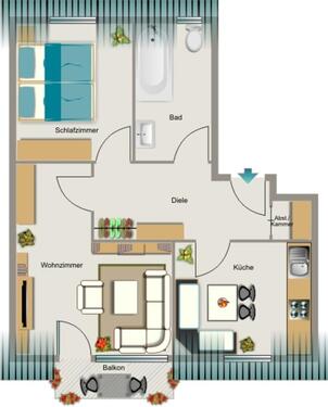 Foto - 2.5 Zimmer Dachgeschoßwohnung in Duisburg