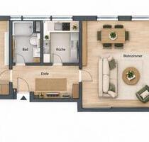 Großzügige 2 Zimmer Wohnung mit Balkon, Tiefgarage und Aufzug - Wuppertal