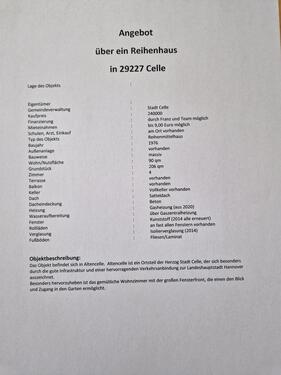 Foto - 4 Zimmer Reihenhaus in Celle