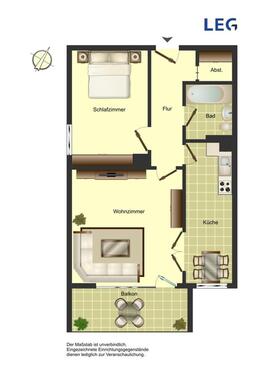 Foto - 2.5 Zimmer Erdgeschoßwohnung zur Miete in Unna