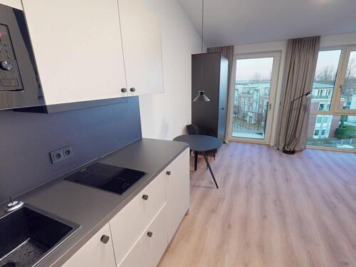 Foto - Perfekt für Singles: Modernes 1-Zimmer-Apartment mit geschmackvoller Möblierung, EBK und BALKON direkt an der Spree