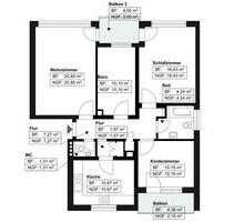 4-Zimmer-Wohnung zur Miete - 1.450,00&nbsp;EUR Kaltmiete, ca.&nbsp; 87,00&nbsp;m&sup2; in Mannheim (PLZ: 68239) Hochstätt