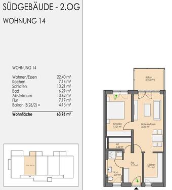 Foto - 2 Zimmer Etagenwohnung zur Miete in Straubing