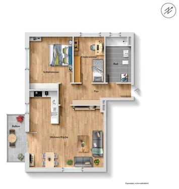 Foto - Möblierte 3-Zimmer-Wohnung in Hohenschäftlarn 